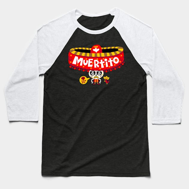 MUERTITO BOY Baseball T-Shirt by MEXOPOLIS